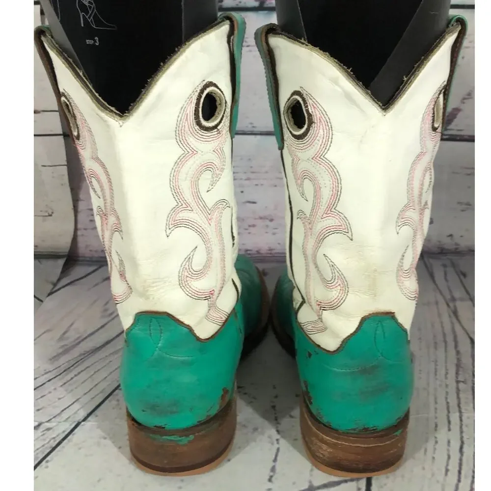 Anderson Bean Boots in green and white size 3